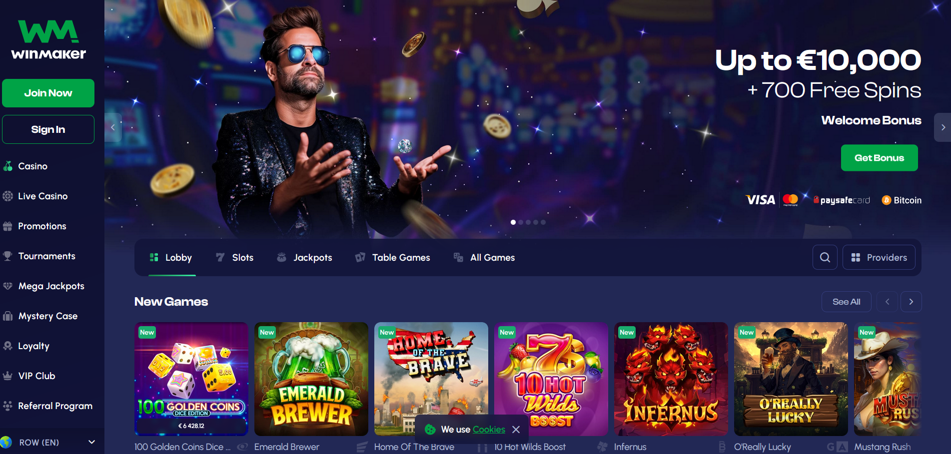 Exploring WinMaker Casino: Top Games, Lucrative Bonuses, and Secure Gaming